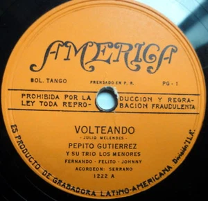 PEPITO GUTIERREZ Volteando Quema Esas Cartas LATIN 78 America Tango Bolero - Picture 1 of 2