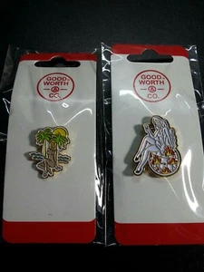 Good Worth Co Tropics Angel World On Fire Sexy Girl Woman Pin Lot Of 2  - Picture 1 of 1