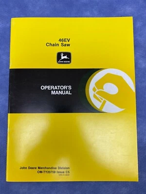 Руководство оператора John Deere для цепной пилы 46EV OMTY20759  - Изображение 1 из 2