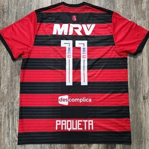 2018 Adidas Flamengo Heimfußball Trikot SIGNIERT Luca Paqueta Herren XL Brasilien - Bild 1 von 10