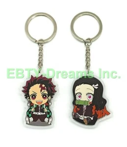 2er Set Schlüsselanhänger Dämon Anime Acryl Nezuko Tanjirou v5 - Bild 1 von 2