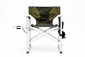 Silla Exterior Plegable Acolchada 1 Pieza con Mesa Auxiliar Bolsillos de Almacenamiento Ligera - Imagen 1 de 13