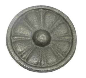 NUEVO NOS 2-1/2" X 3/16" HIERRO FUNDIDO MEDALLÓN ROSETA PASAMANOS DECORATIVO PEQUEÑO SI - Imagen 1 de 3