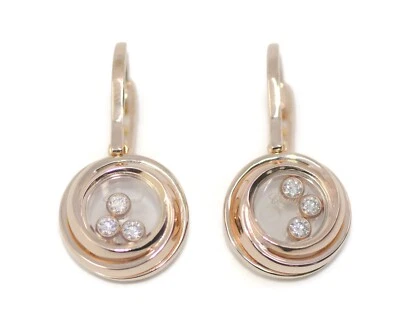 Pendientes Chopard Happy Emotions Diamante Oro Rosa 18K 839216 Foto 1 de 3