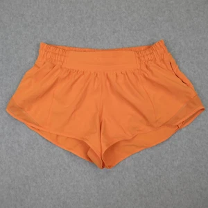 Lululemon taglia 8 hot high rise HR foderato corto 2,5" LITO arancione chiaro - Foto 1 di 9