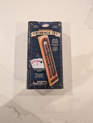 Collectors Cribbage Set-Comes with Playing Cards-Cardinal-Solid Wood-New - Image 1 of 2