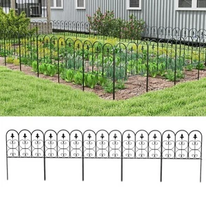 Tall Garden Fencing Rustproof Border Fence Edging Heavy Duty Metal Panels 5 Pack - Picture 1 of 11