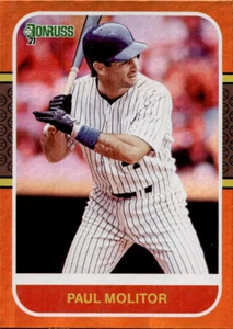 Paul Molitor 2021 Donruss Baseball - Holo Orange #257 - Milwaukee Brewers - Bild 1 von 2