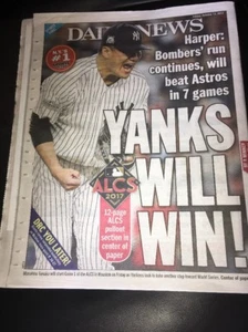 NY YANKEES HOUSTON ASTROS ALCS 12 PAGE PREVIEW NY DAILY NEWS NEWSPAPER 10/13/17 - Picture 1 of 3