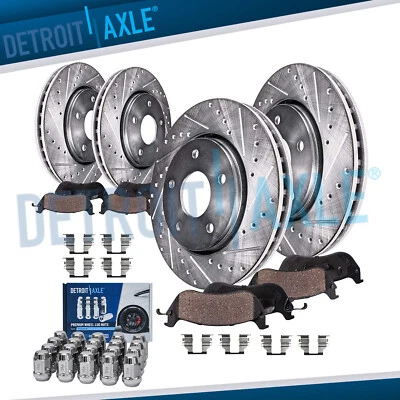 Rotores perforados delanteros traseros pastillas de freno + 20 piezas tuercas de rueda para Blazer S10 Bravada Foto 1 de 4