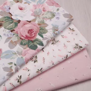 Flower Printed Cotton Twill Fabric DIY Sewing For Baby Patchwork Quilting Handma - Picture 1 of 17