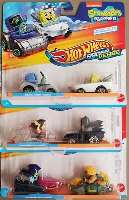Hot Wheels RacerVerse 2024 Mix DC,SPONGEBOB AND MATU COMBO - Image 1 of 4