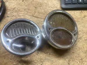 1928-1931 style Ford Model A Duolamp GLASS lens Taillight lamps from 70s kit car - Foto 1 di 12
