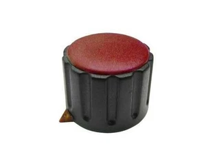 Manopola per potenziometro asse 6mm rossa con indice diametro 29mm a mandrino - Imagen 1 de 1