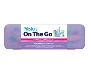 Piksters On The Go Essentials Oral Care Kit Now in Hygienic Travel Case PURPLE - Picture 1 of 4