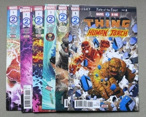 Marvel 2 en uno #1,2,3,4,5,6 (2018) Thing & Human Torch; Fate of the Four; Casi nuevo- - Imagen 1 de 4