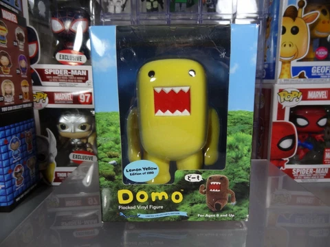 Domo Flocked Vinyl Lemon Yellow LE of 1250 RARE Cover