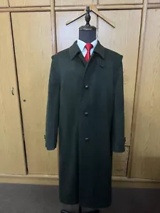 Vintage Schneiders Salzburg pure Wool Alpaca Dark green suit Overcoat 50L 52L - Picture 1 of 21