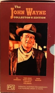 John Wayne VHS Collectors Edition 3 Boxset ElDorado War Wagon Liberty Vallance - Picture 1 of 10