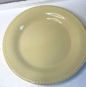 PLATO DE CENA DE GRES AMARILLO CON CUENTAS EMMA GRANERO DE CERÁMICA - 11" - Imagen 1 de 6