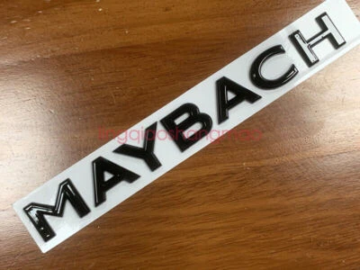 1PC Glossy Black For Mercedes Benz Maybach Letters Trunk Emblem Badge Sticker - Image 1 of 2