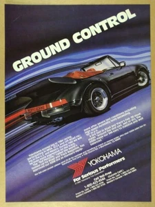 Yokohama Tires Ruf Porsche 911 Cabriolet 1985 negro arte de automóvil impresión anuncio - Imagen 1 de 1