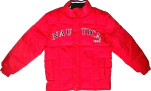 Nautica Boy Coat Jacket Size L 14 16 Red Quilted Puffer Water Wind Resistant New - Picture 1 of 3