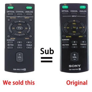 RM-ANU159 Replaced Remote For Sony Sound Bar SA-CT60 SS-WCT60 HT-CT60 /C  - Picture 1 of 7