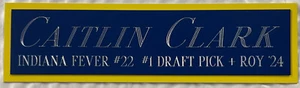 CAITLIN CLARK INDIANA FEVER NAMEPLATE FOR AUTOGRAPHED Signed BASKETBALL JERSEY - Picture 1 of 3