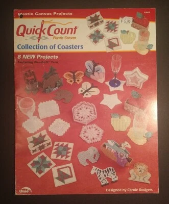 Vintage Quick Count Plastic Canvas - Collection  Of Coasters - Image 1 of 2