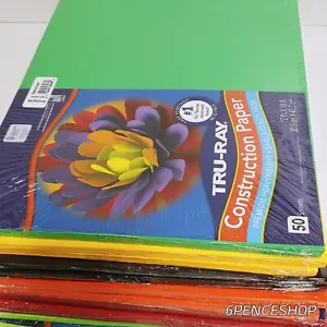 Tru-Ray Sulphite Construction Paper 12 x 18 Inches VARY COLOR, 50 Sheets x 11 PK - Picture 1 of 3