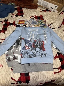 NWT Marvel Comic The Avengers 2 Pack Boys Sweatshirts Size 3T - Picture 1 of 3