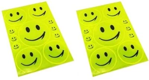 22 Adesivi Riflettenti Smiley Smile Bambini Scuola Casco Asilo - Foto 1 di 2