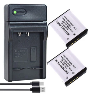 2x batteria NP-50 + caricabatterie per Fujifilm FinePix F50fd,F60fd,F100fd,F70EXR,F75EXR - Foto 1 di 10