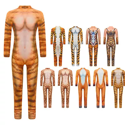 Unisex Niños Body Divertido Mamelucos Cuello Simulado Mono Fiesta Unitard Lindo Vivo Foto 1 de 3