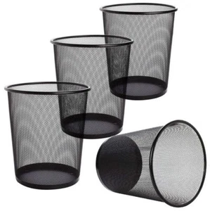 4-Pack Mesh Round Trash Cans 2.5 Gallon Recycling Waste Baskets for Office - Picture 1 of 6
