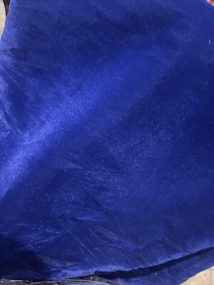 Tela de terciopelo de felpa, 45" de ancho / 14 yardas más azul real nueva leer Foto 1 de 4