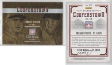 2015 Panini Cooperstown Etched in Dual Gold /10 Frankie Frisch Stan Musial HOF