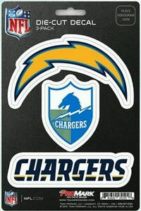 New NFL San Diego / Los Angeles Chargers ProMark Die-Cut Decal Stickers 3-Pack - Picture 1 of 1