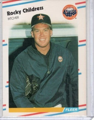 1988 Fleer - Rocky Childress #442 Houston Astros rookie baseball card  - Image 1 of 2