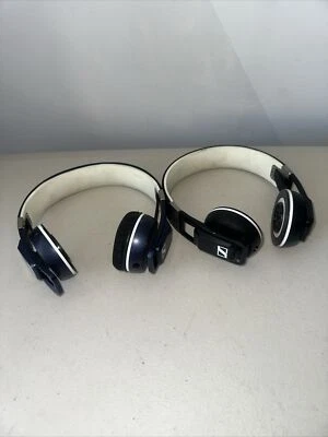 2 Sennheiser Urbanite Over Ear Headphones Black/ Blue For Parts Or Not Working - Image 1 of 4