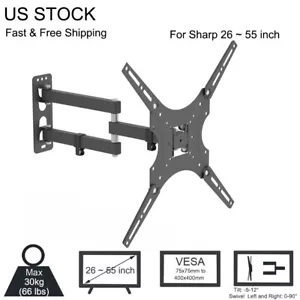 Soporte de pared inclinable giratorio para TV Full Motion para Sharp 32 40 43 50 55 pulgadas - Imagen 1 de 7