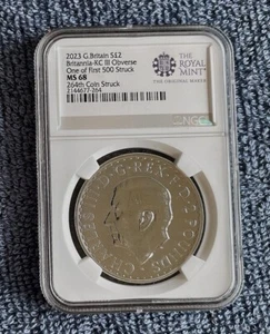 Royal Succession Charles III Britannia 1oz Silver 264th coin struck NGC MS68 - Picture 1 of 2