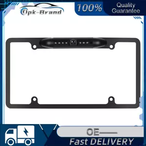 USA License Plate Metal Frame Rear View Backup Camera CMOS HD LED Night Vision - Picture 1 of 18