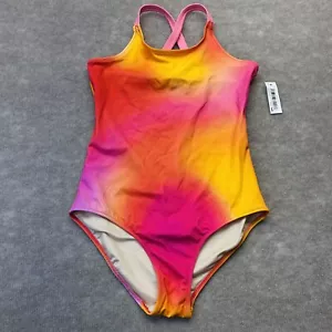 Amazon Essentials Costume da Bagno Unico Bambina Ombre Rosa Taglia X Large - Foto 1 di 5