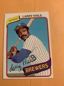 #430 Larry Hisle Milwaukee Brewers 1980 Topps Baseball Card Cb20