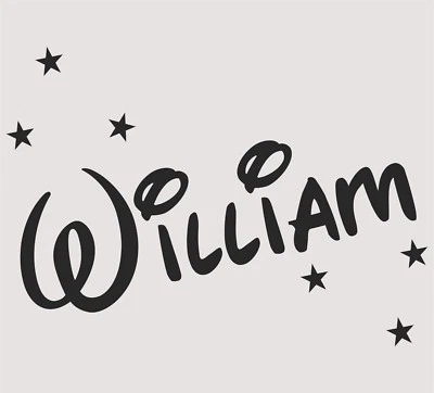 Personalised Disney Name Wall Sticker Decal Kids Bedroom  - Image 1 of 4