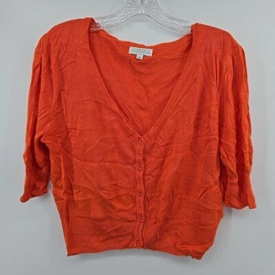 Joseph A. Medium Short Sleeve V-Neck Cropped Cardigan - Image 1 of 4
