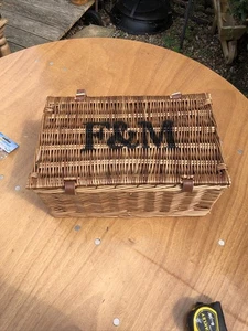 Cesta de mimbre Fortnum & Mason pequeña 40 cm x 25 cm x 17 cm - Imagen 1 de 6