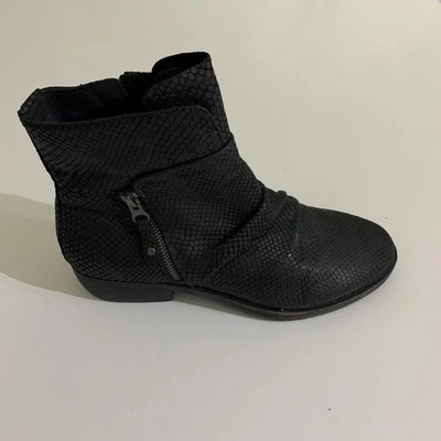 OTBT Botas Mujer 9.5 Yokel Cuero Negro Cremallera Botines Foto 1 de 4